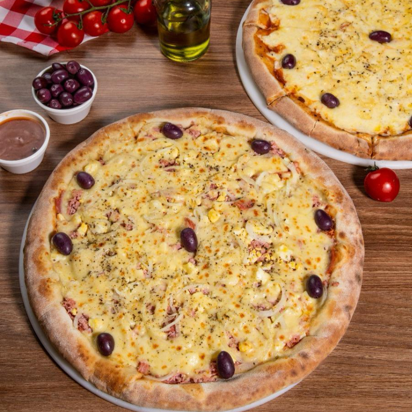 2 pizzas grandes até R$ 64,90 cada + Refri 2L