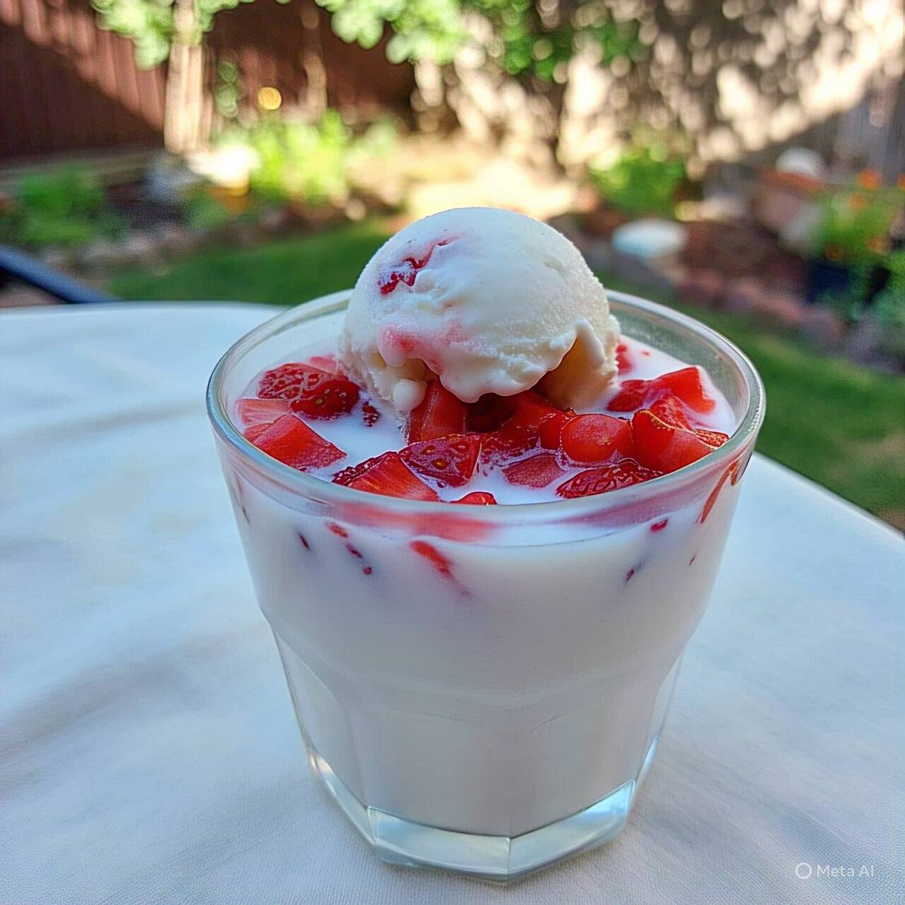 Fresas con Crema y Helado 16 Oz