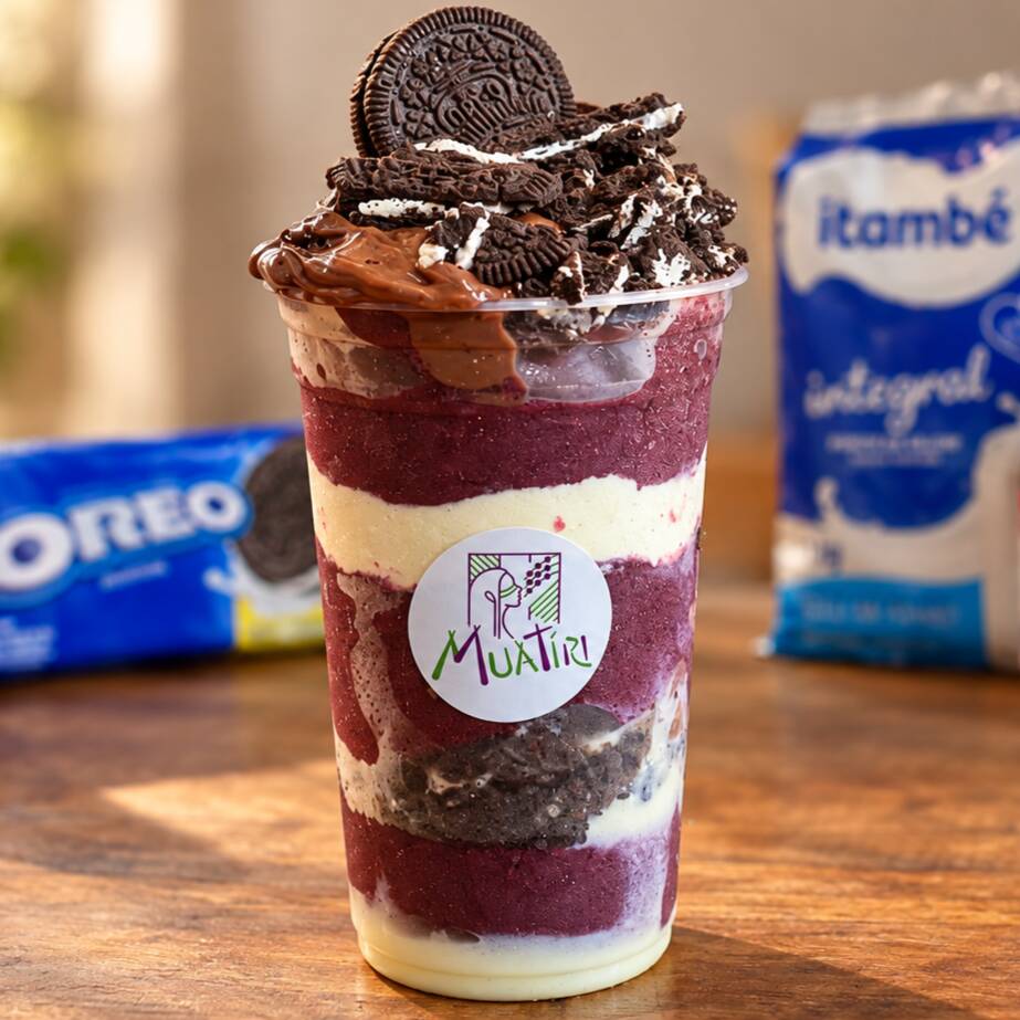 Açaí sem xarope de guarana, nutella, oreo, leite em pó e leite condensado