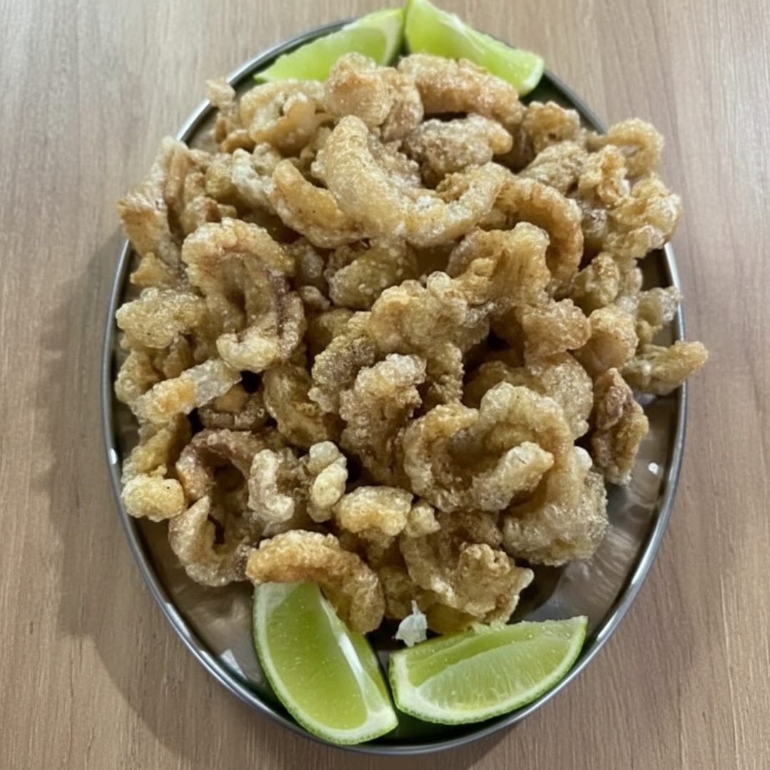 Deliciosa porção de torresmo.
