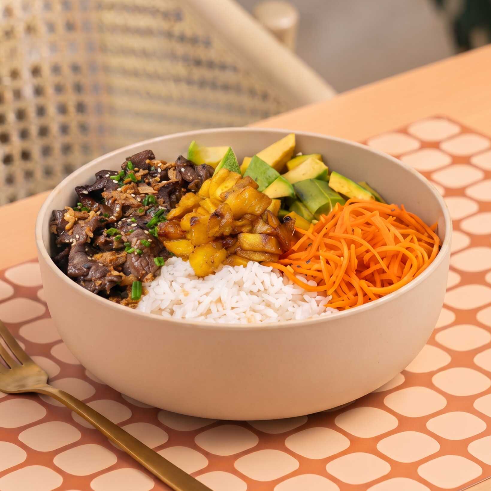 Menú Res Teriyaki Bowl