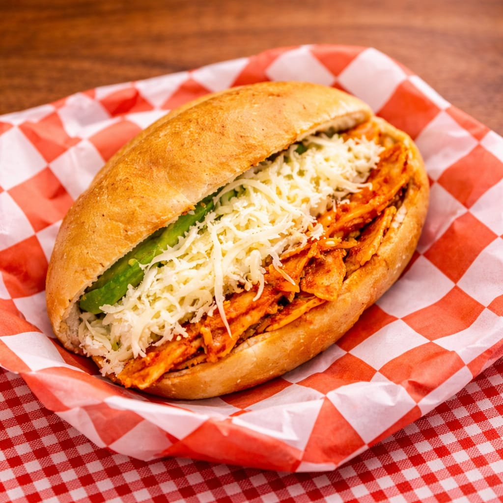 TORTA DE CHILAQUILES ROJOS CON POLLO