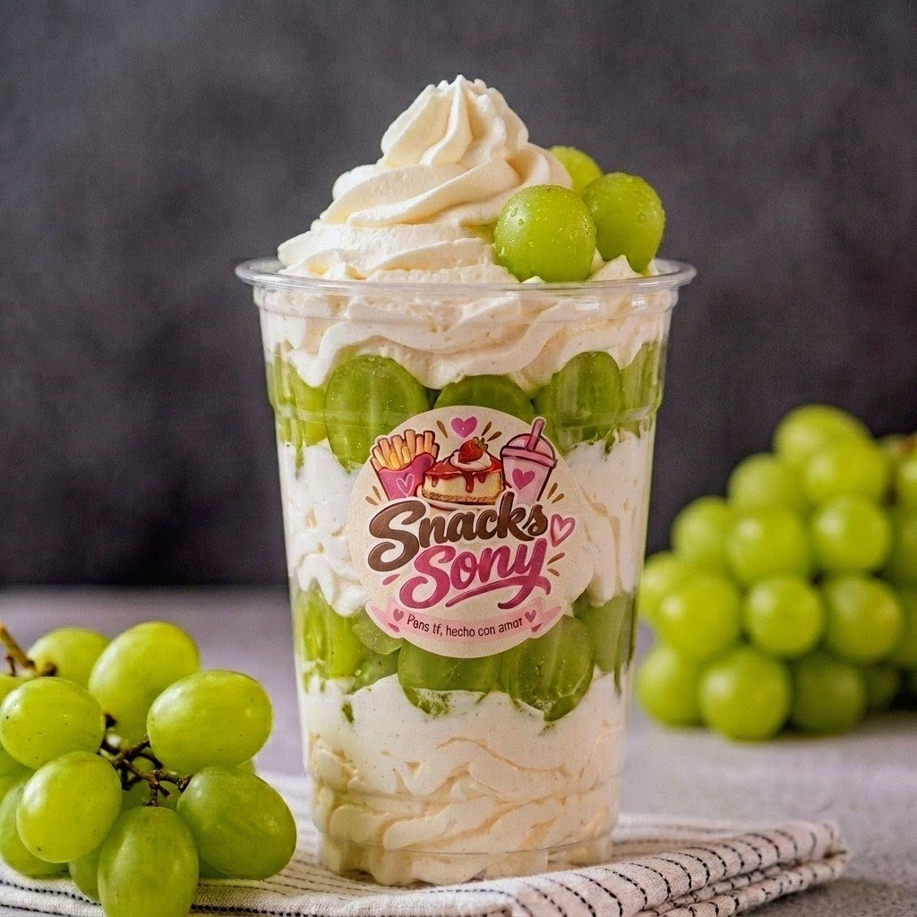 Uvas con Chantilly