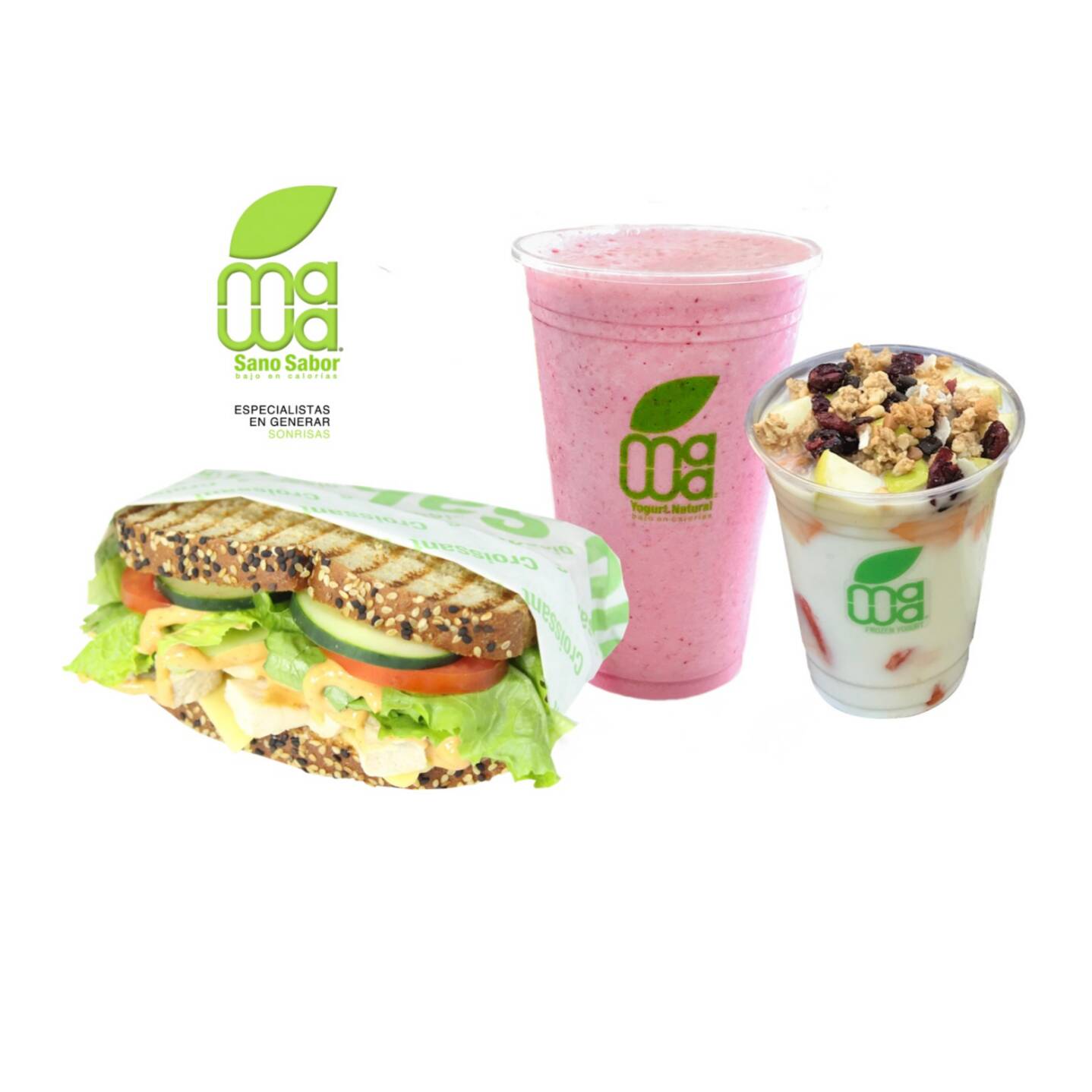 Sándwich, Licuado y Yogurt