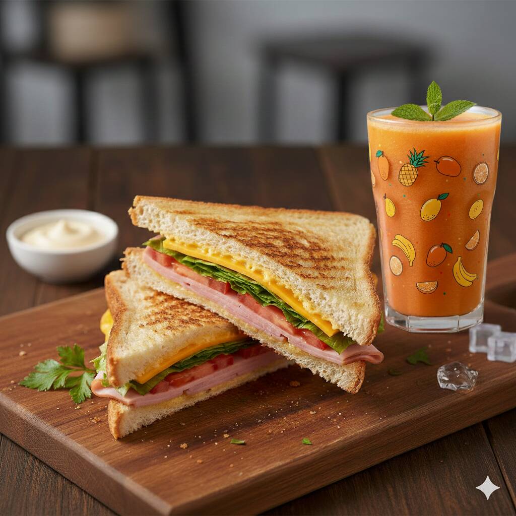 Sándwich + Jugo Papaya