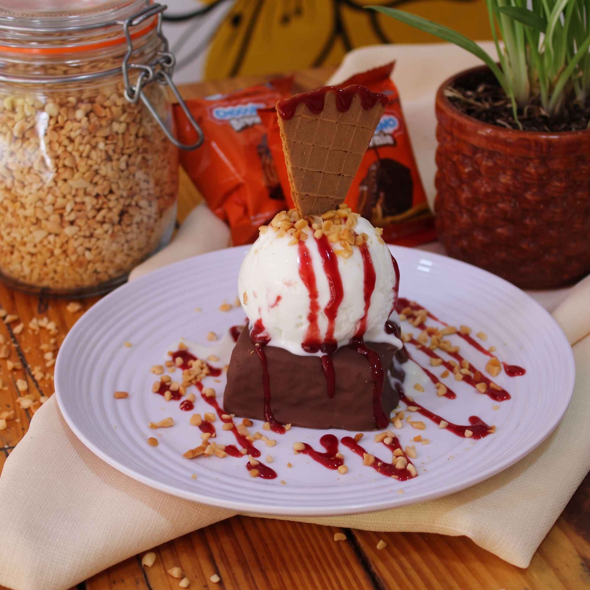 Brownie con Helado