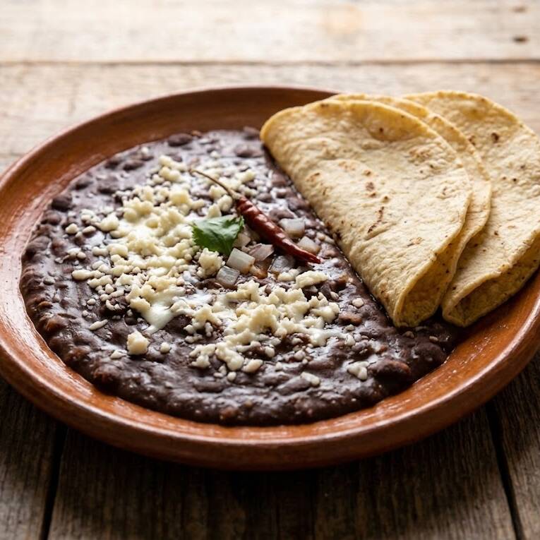 Tortillas de Maíz Frijoles con Queso