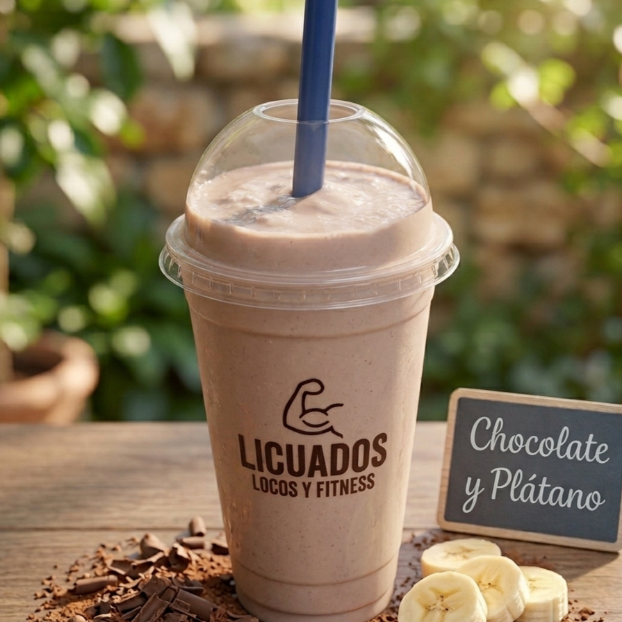 Licuado Natural Chocolate - Plátano 16 Oz