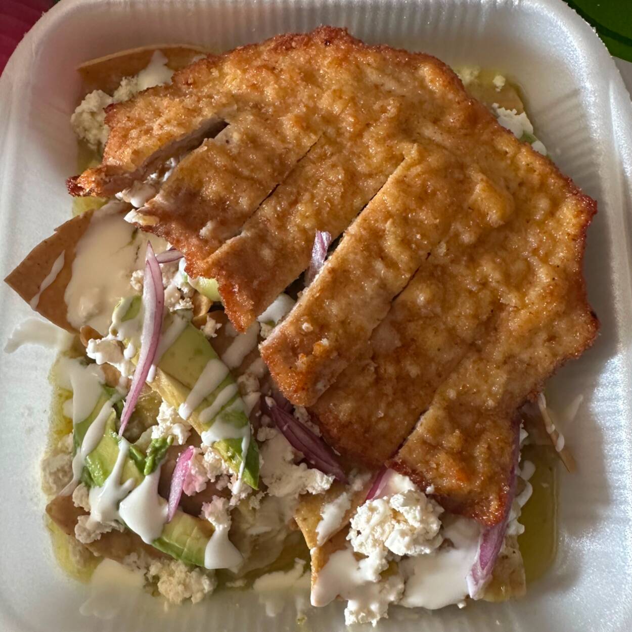 Chilaquiles Milanesa de Puerco
