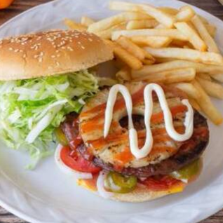 COMBO HAMBURGUESA HAWAIANA + PAPAS