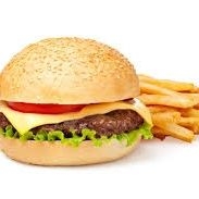 Hamburguesa Sencilla con Papas a la Francesa