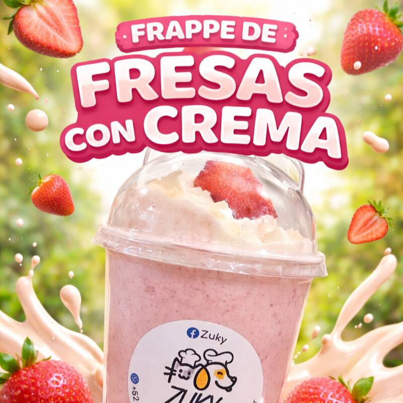Frappe de Fresas con Crema