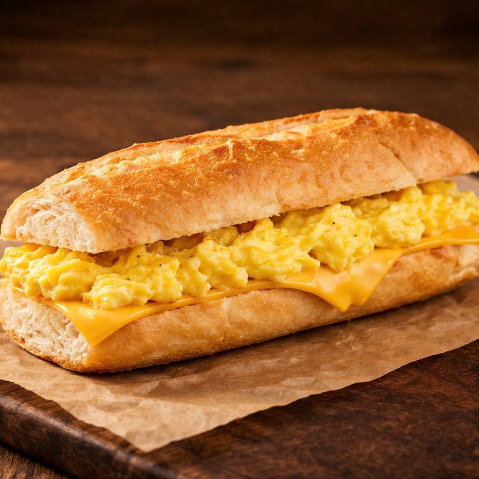 Pepito Express De Huevo y Queso