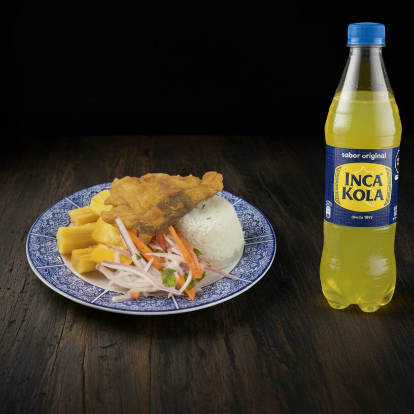 Pescado Bonito Frito+ Yuca Sancoc+ Inca Kola 500Ml