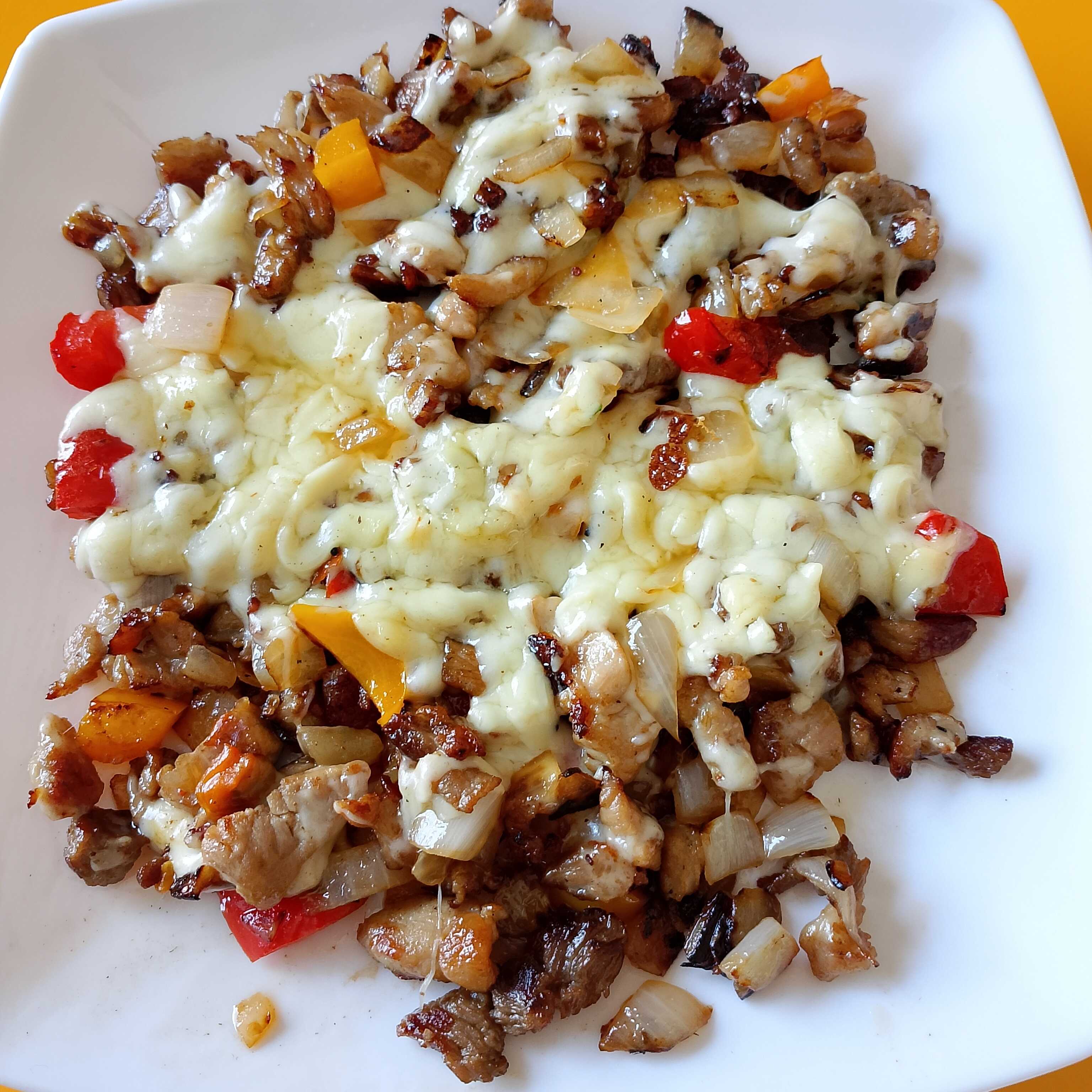 Alambre de Chuleta con Queso