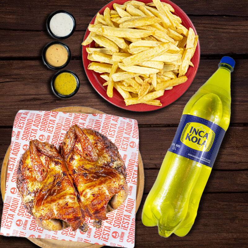 Pollo con Papas + Inca Kola 1.5 L