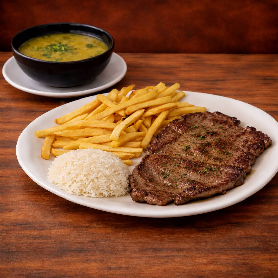 Vaquertio Carne con Papas Francesas