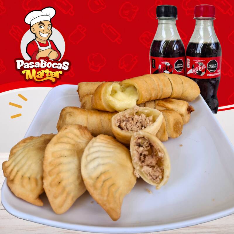 Más Pedida⭐(2 Bastones mozarella + 2 empanaditas)