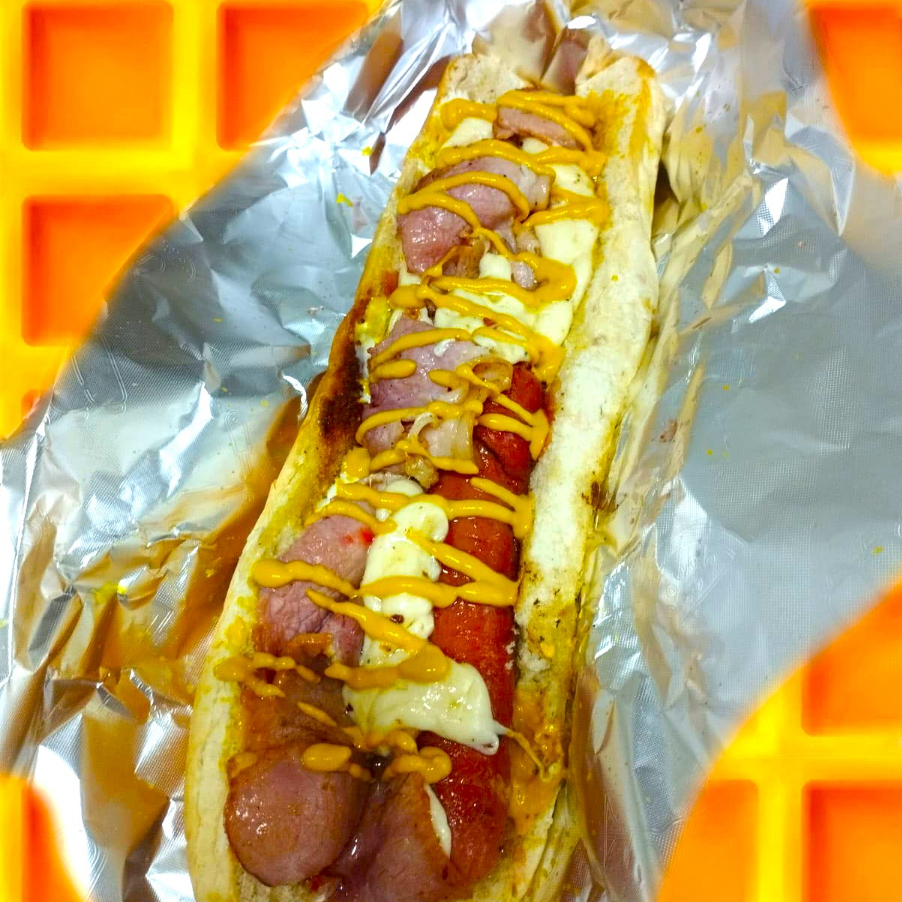 HOT DOG 30 CM!!! JUMBO TOCINO Y QUESILLO