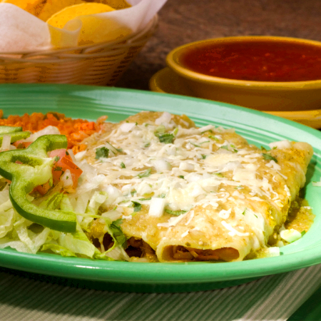 Enchiladas Verdes con Pierna (orden de 3 Pzas)