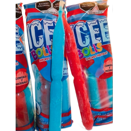Bolis ICEE (5 piezas)sabor cereza y mora azul