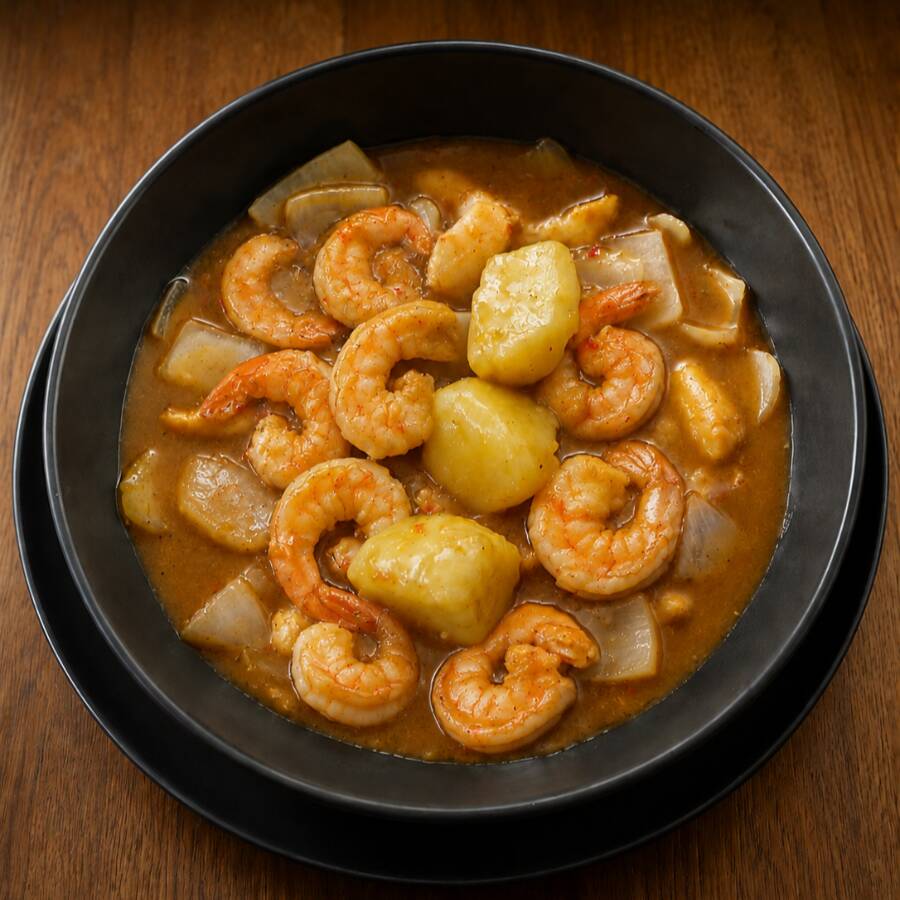 Langostinos en Salsa de Curry
