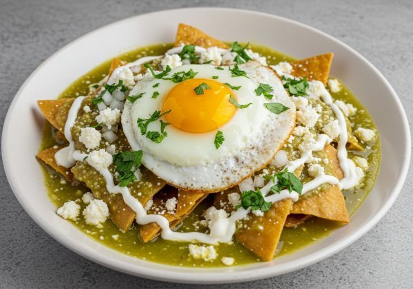 Chilaquiles Verdes con Huevo