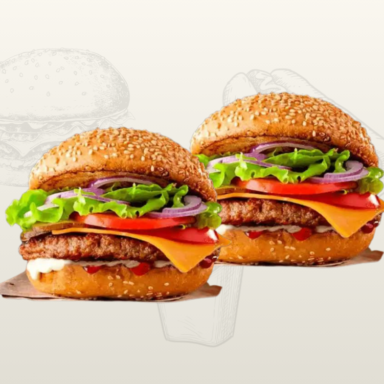 2 Hamburguesas Clásicas de Res