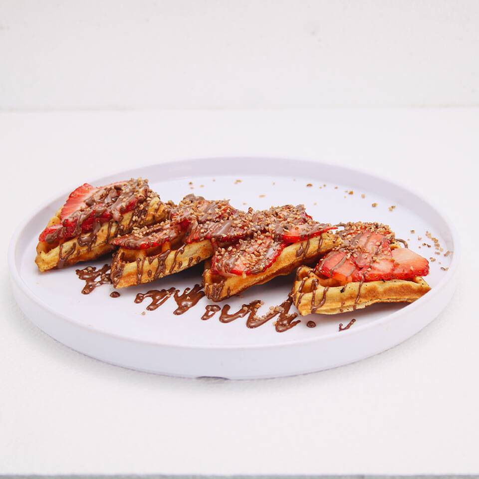 Waffle con Fresas