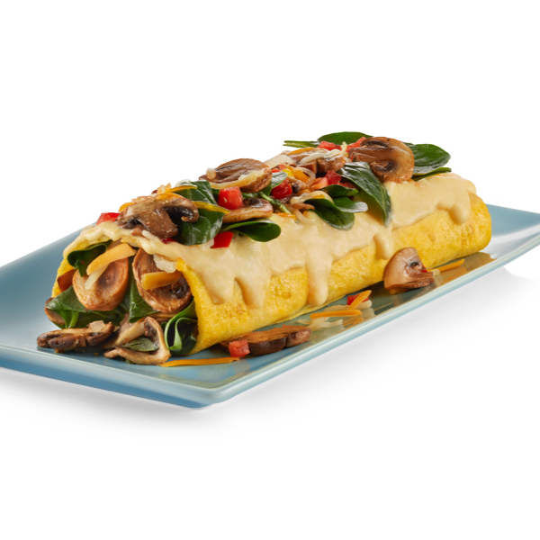 Spinach & Mushroom Omelette Porción Ligera