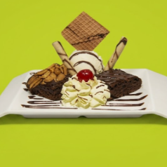 Brownie con Helado