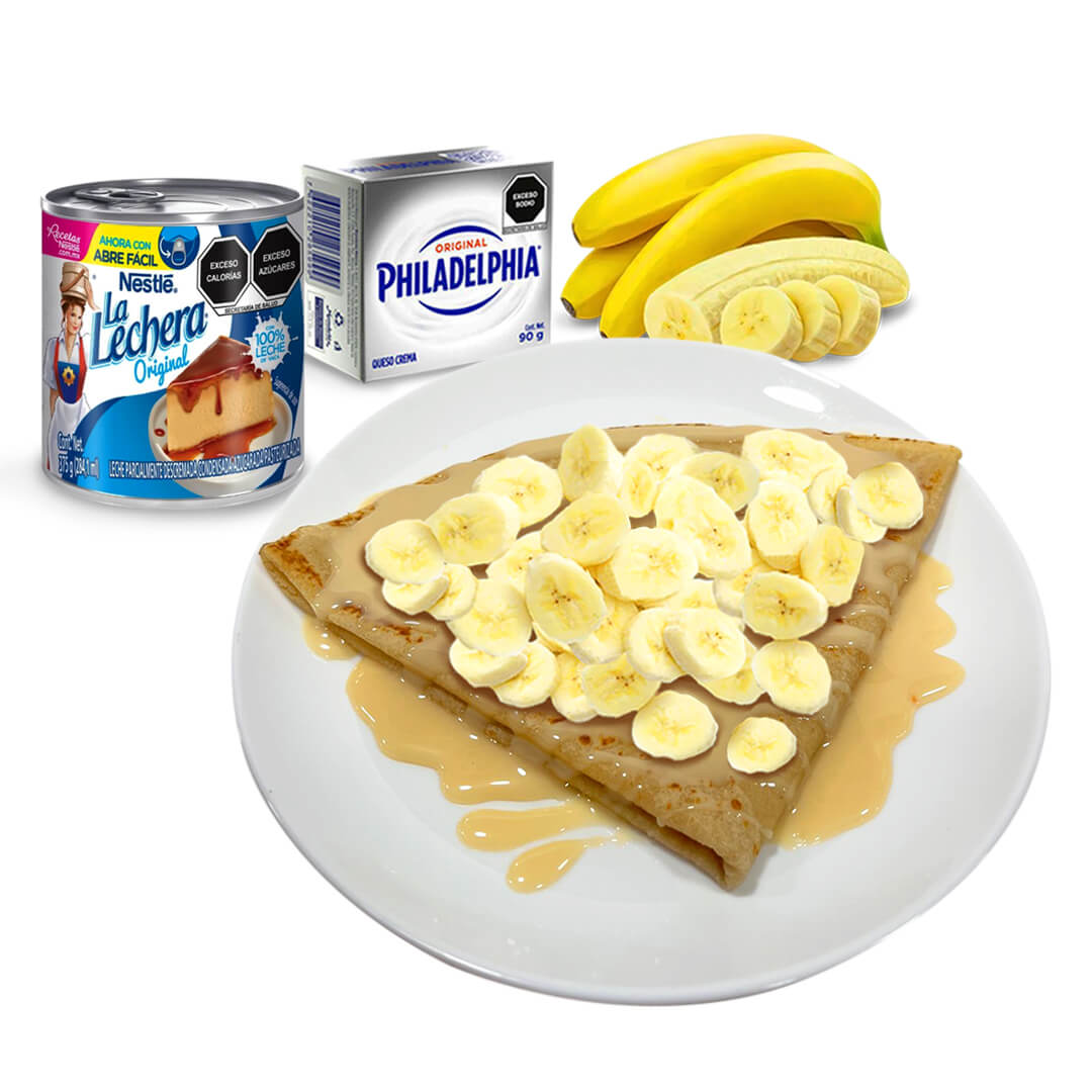 Crepa de Philadelphia con Platano y Lechera