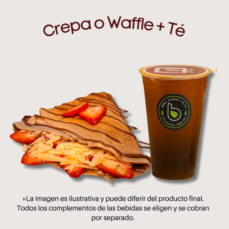 Combo Crepa o Waffle + Té