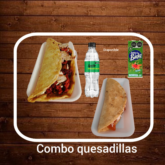 Quesadilla combinada+Quesadilla Jr+Refresco+Jugo