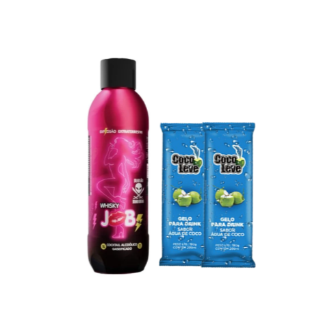 1 Garrafa 1L + 2 Gelos de Coco + 2 Copos