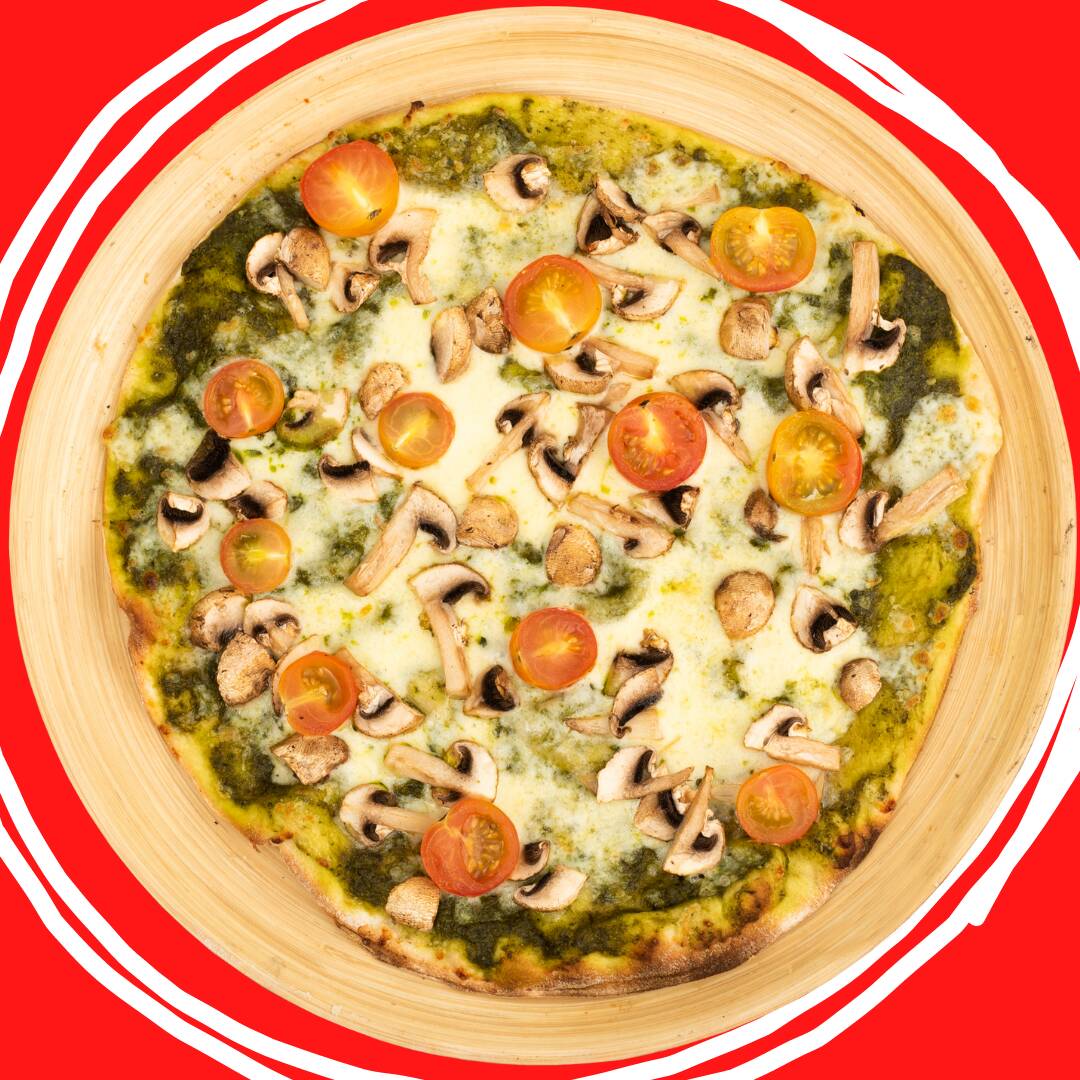 Pizza Setas y Pesto
