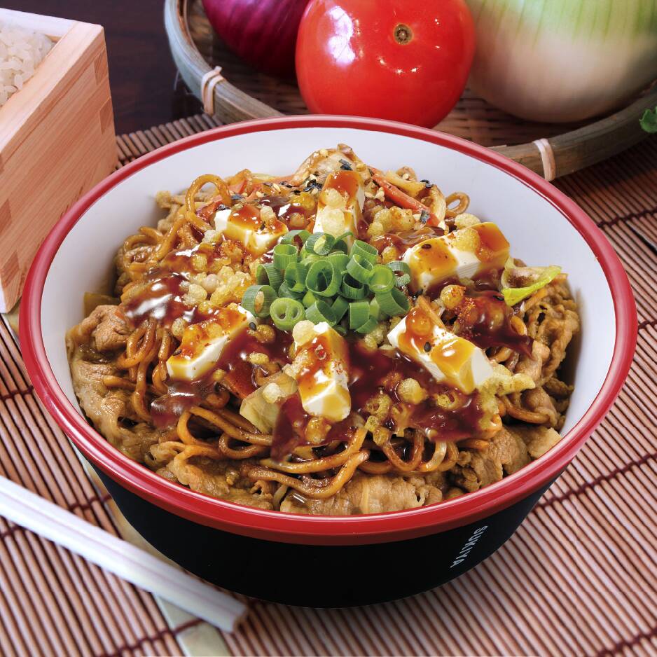 Yakisoba Gyudon con Salsa Teriyaki y Queso crema