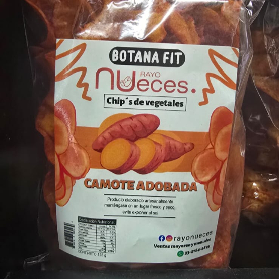 Botana Fit Camote Adobada 125 gramos.