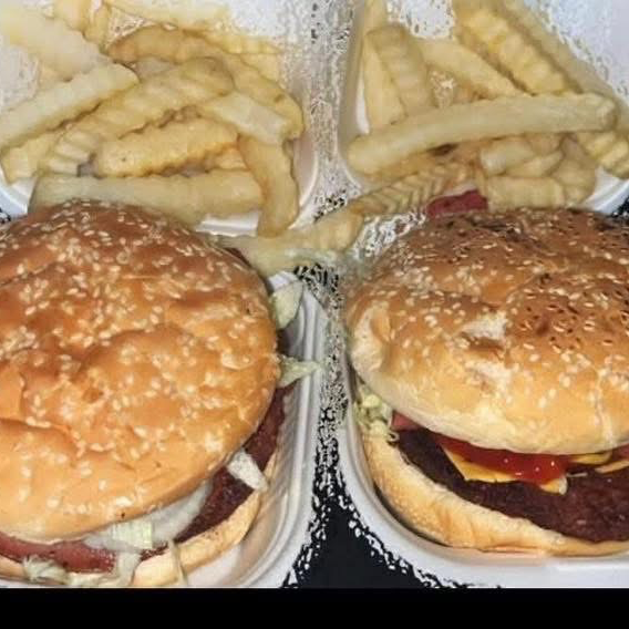 2 hamburguesas con papas