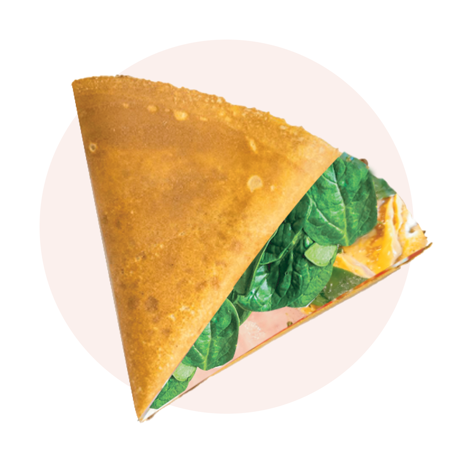 Crepa Hierbas Finas, Espinaca & Jamón