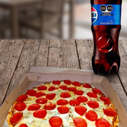 Pizza Grande Peperoni + PEPSI 1.5 LT