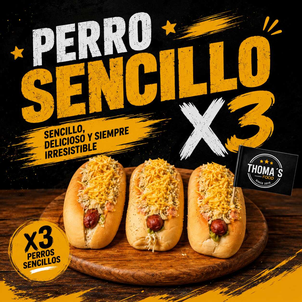 PERRO SENCILLO X3