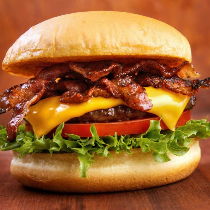 HAMBURGUESA C/TOCINO