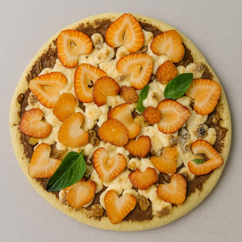 Sweet y Crunchy Chocolate Pizza