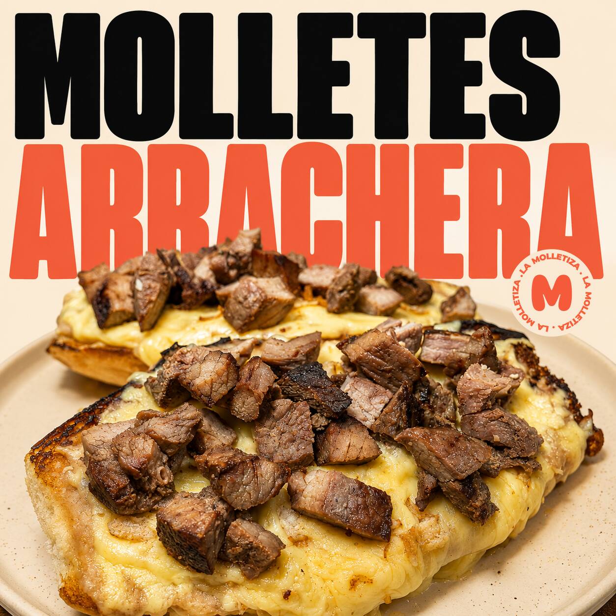 MOLLETES CON ARRACHERA