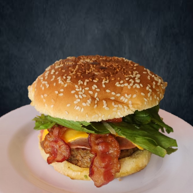 Hamburguesa con Tocino