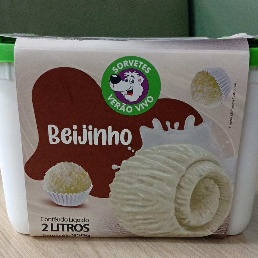 Sorvete Sabor Beijinho com cocó ralado 2l