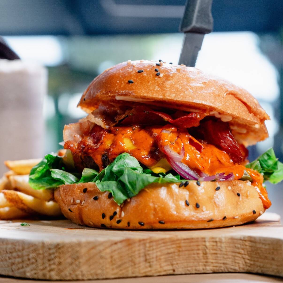 Burger Cebolla Asada o Chipotle