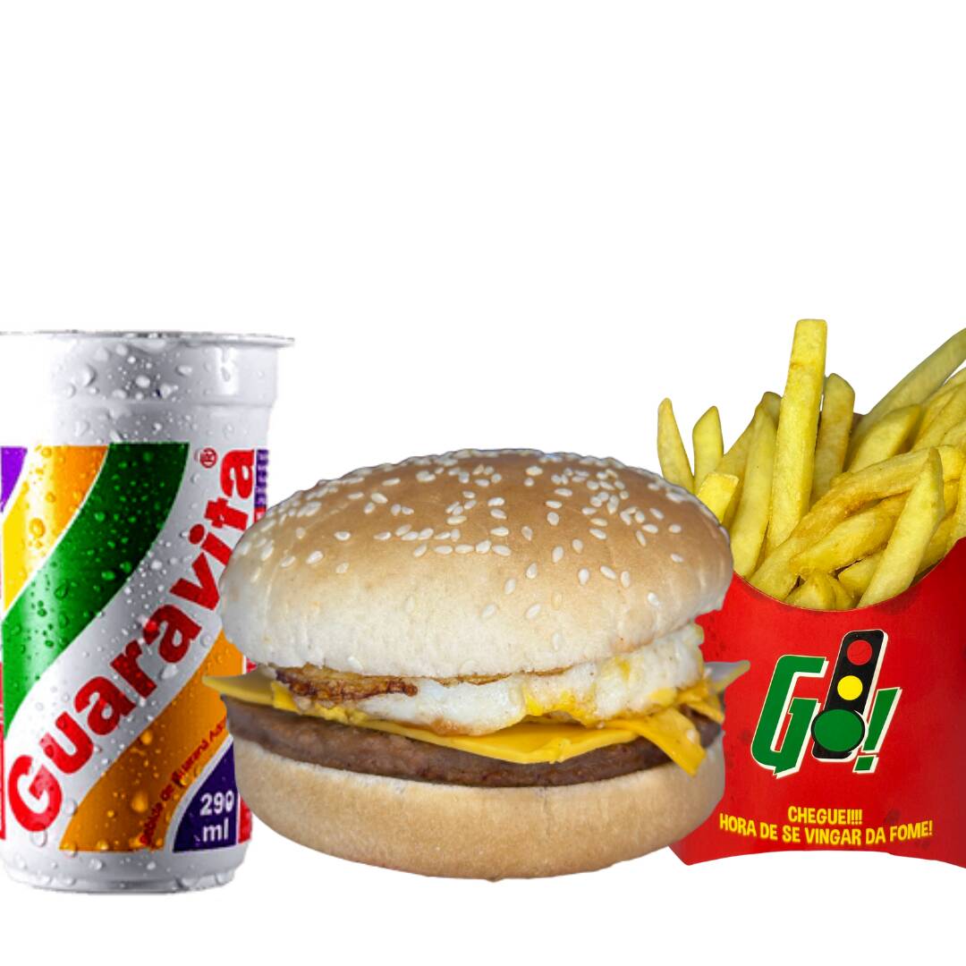X egg + batata p + guaravita