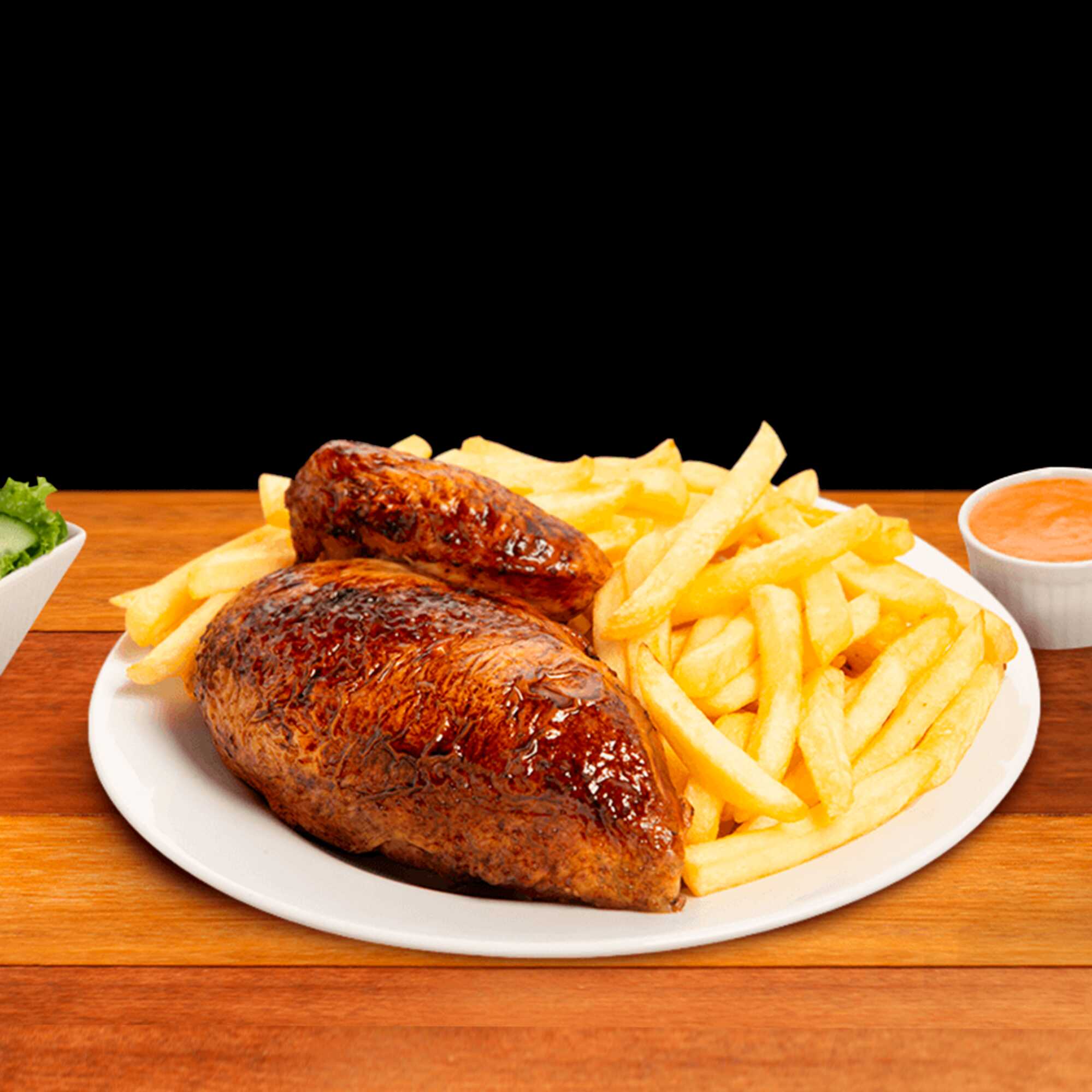 CUARTO DE POLLO A LA CUBANA + BEBIDA